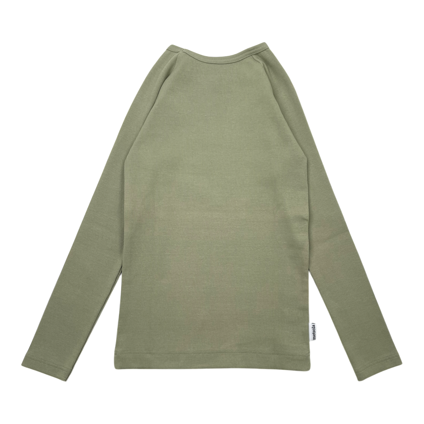Metsola rib shirt, moss green | 140cm