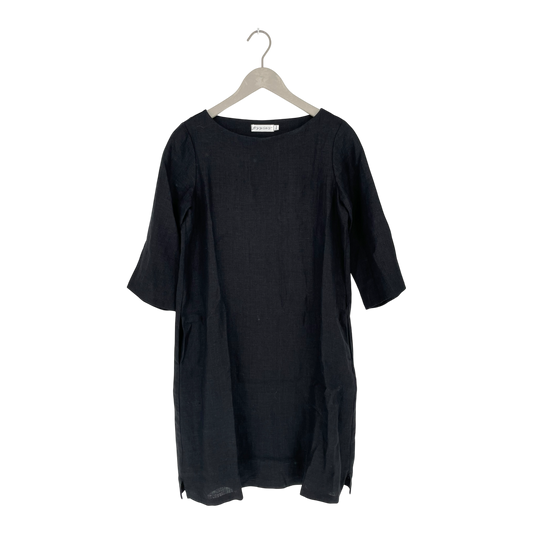 Bypias linen dress, black | woman XS/S