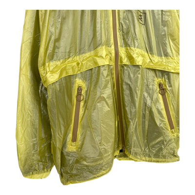Embassy of Bricks and Logs marpak rain jacket, lime green | woman L