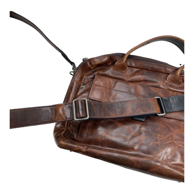 Harold's Bags ‭leather briefcase, cognac