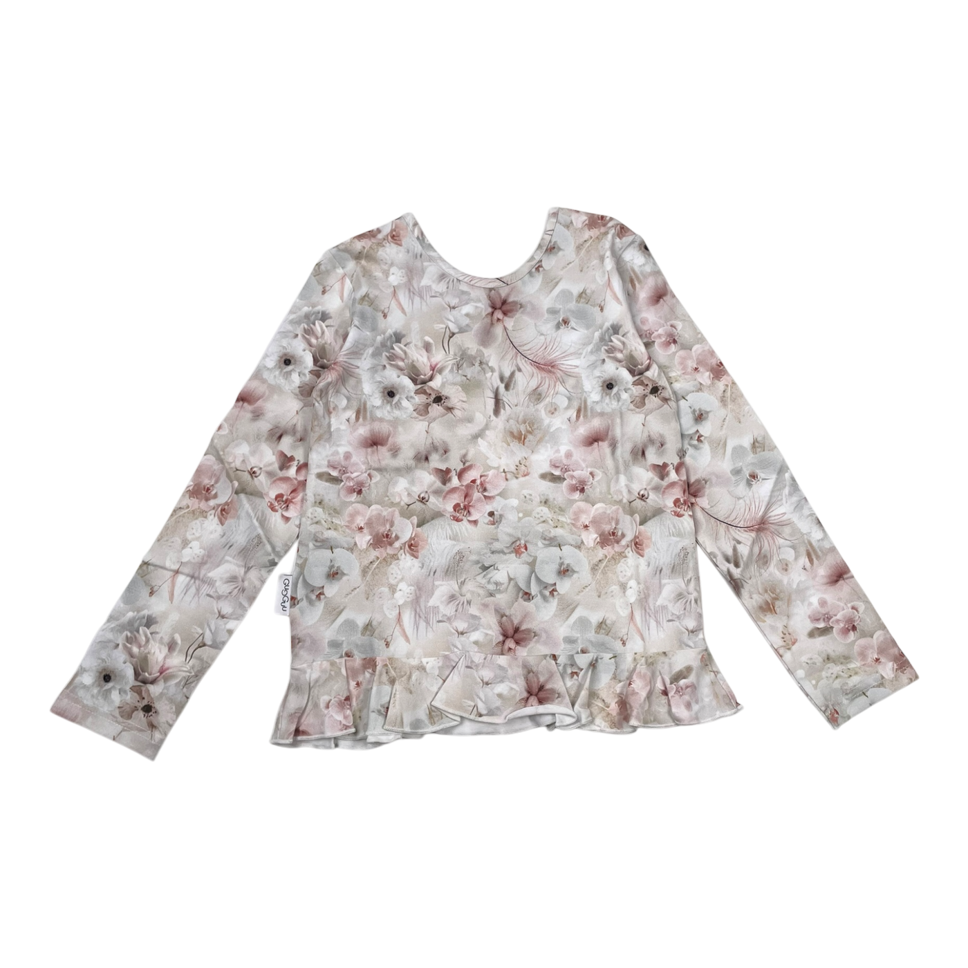 Gugguu frill shirt, flower | 110cm