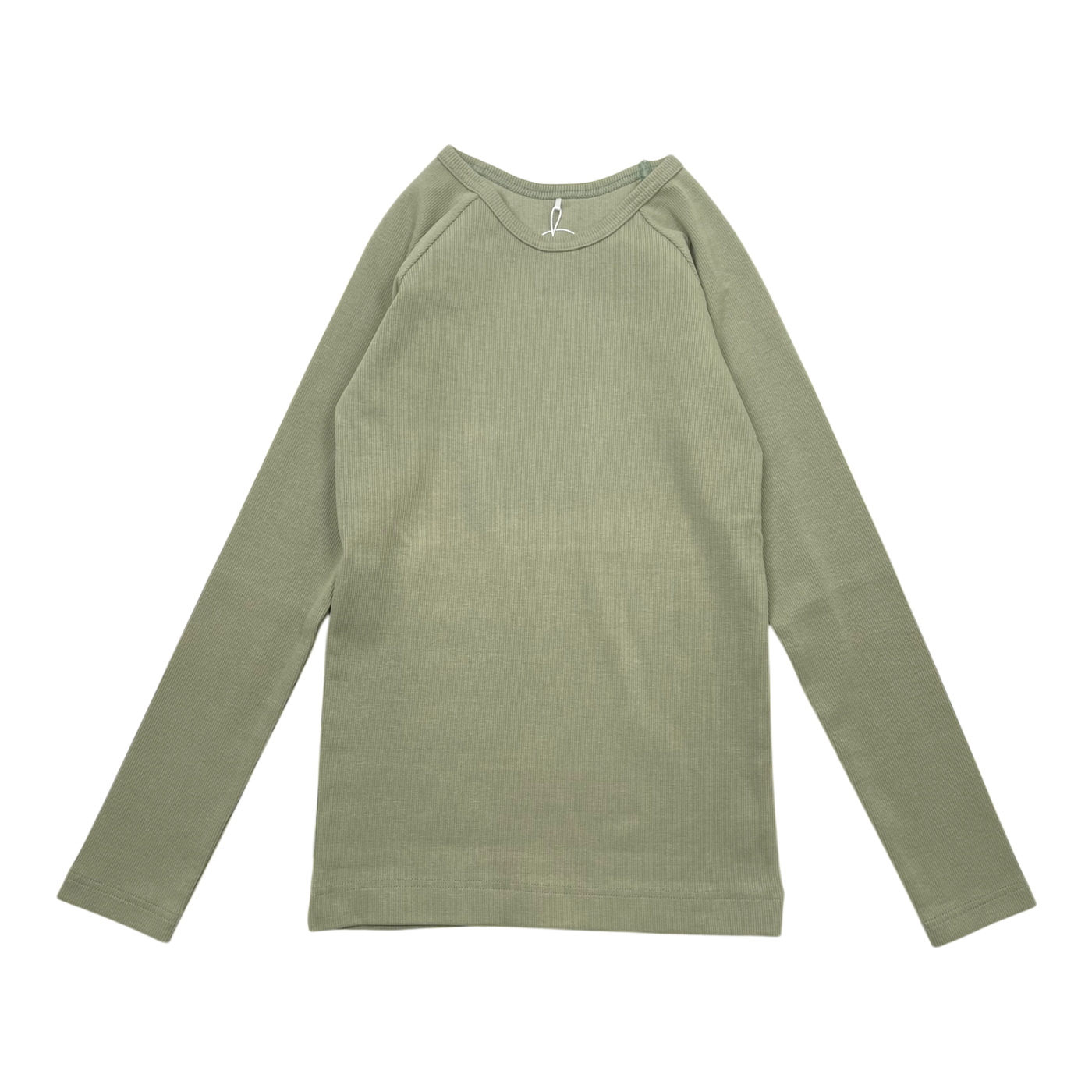 Metsola rib shirt, moss green | 140cm
