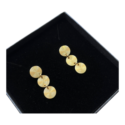 Kalevala Koru kosmos earrings, bronze