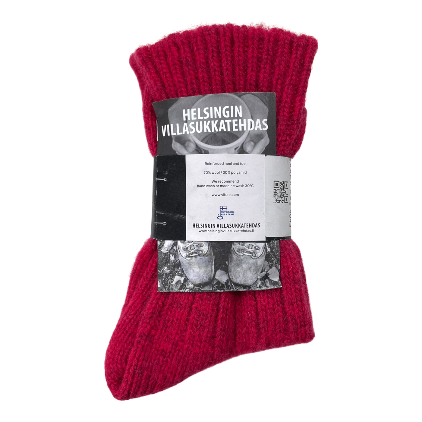 VIBAe Saana wool socks, raspberry | 40-42