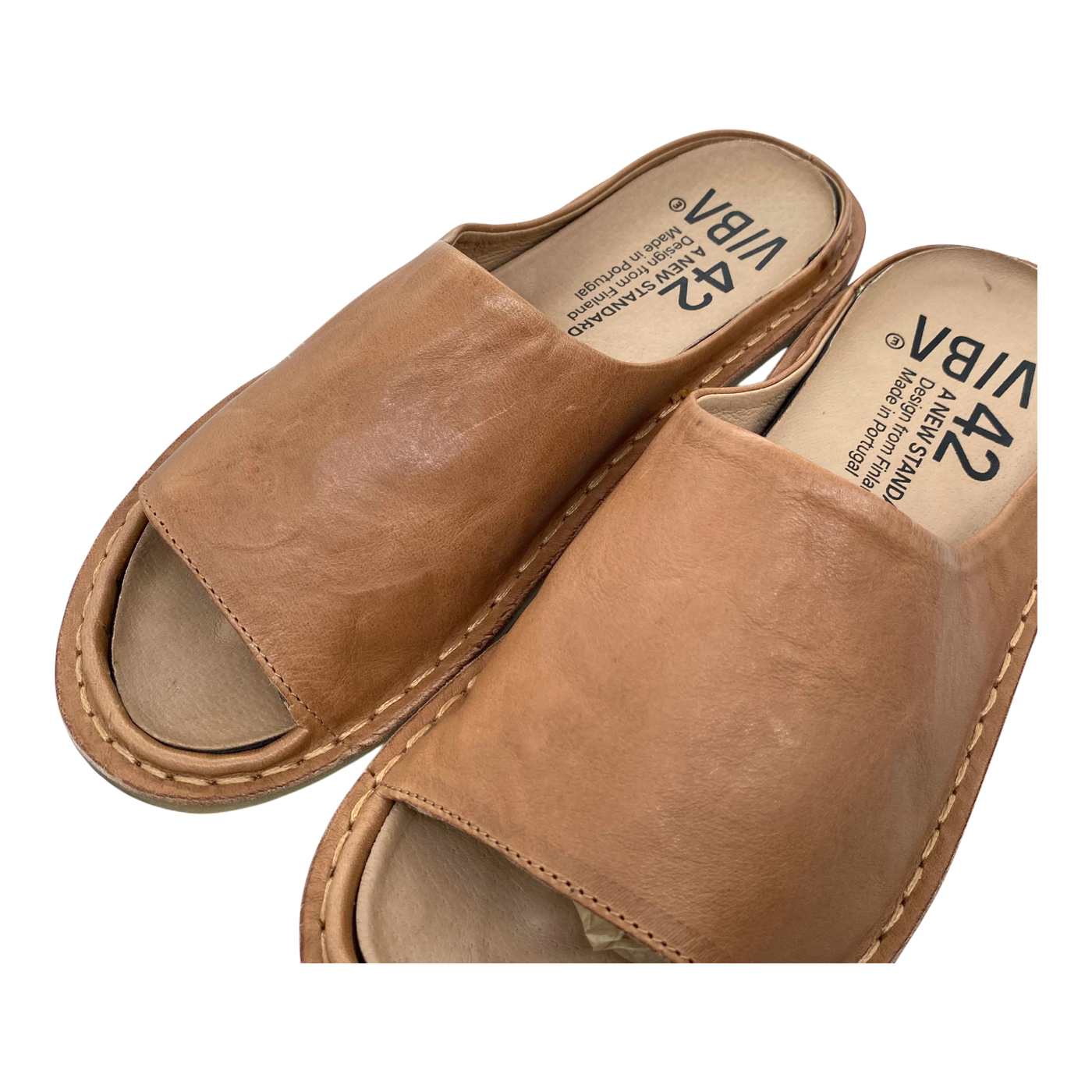 VIBAe Saint Tropez leather sandals, fawn tan | 42