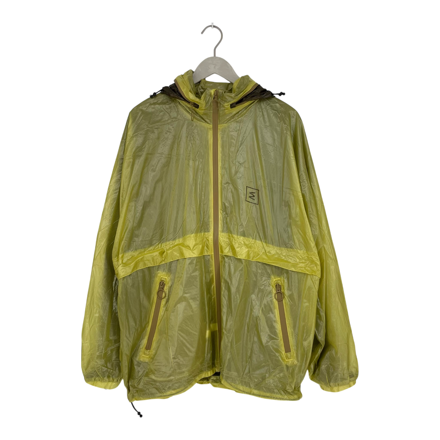Embassy of Bricks and Logs marpak rain jacket, lime green | woman L