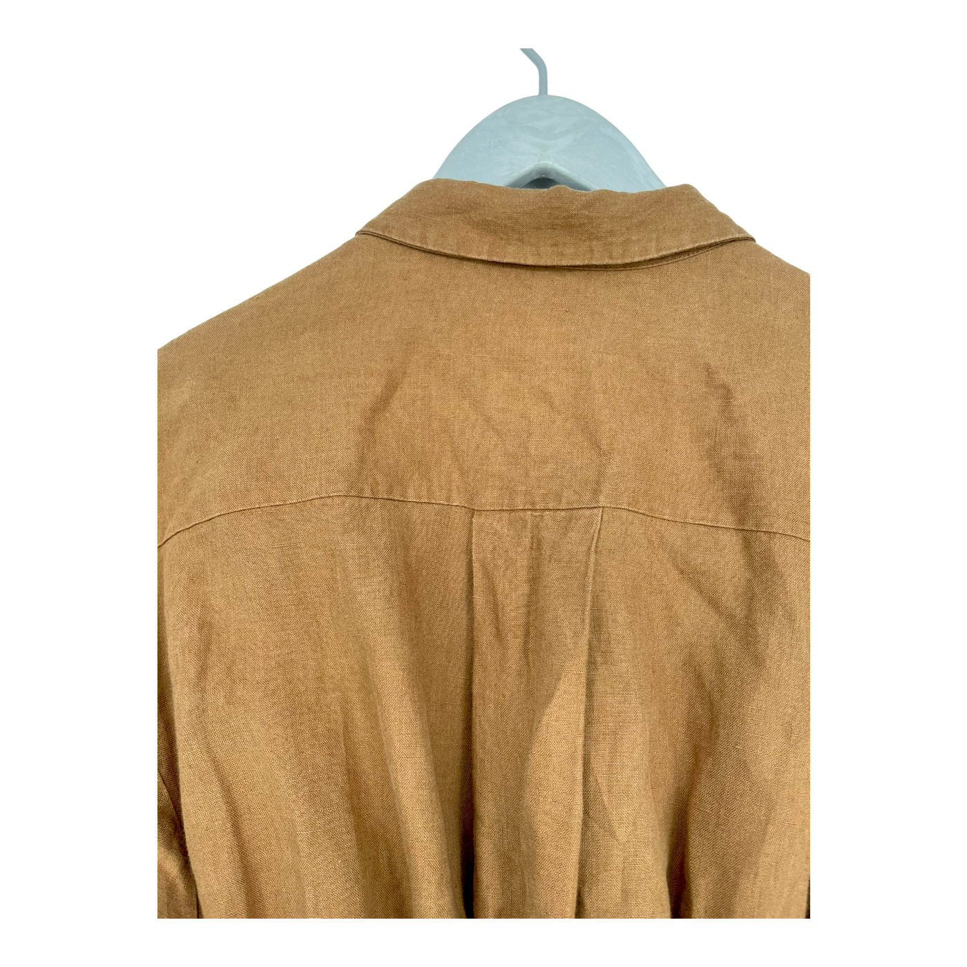 COS buttoned linen dress, caramel brown | woman 38