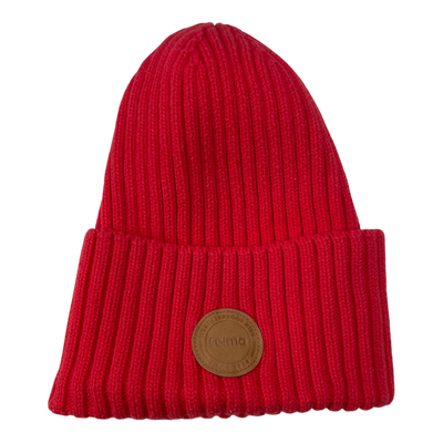 Reima cotton beanie, red | 1-3y