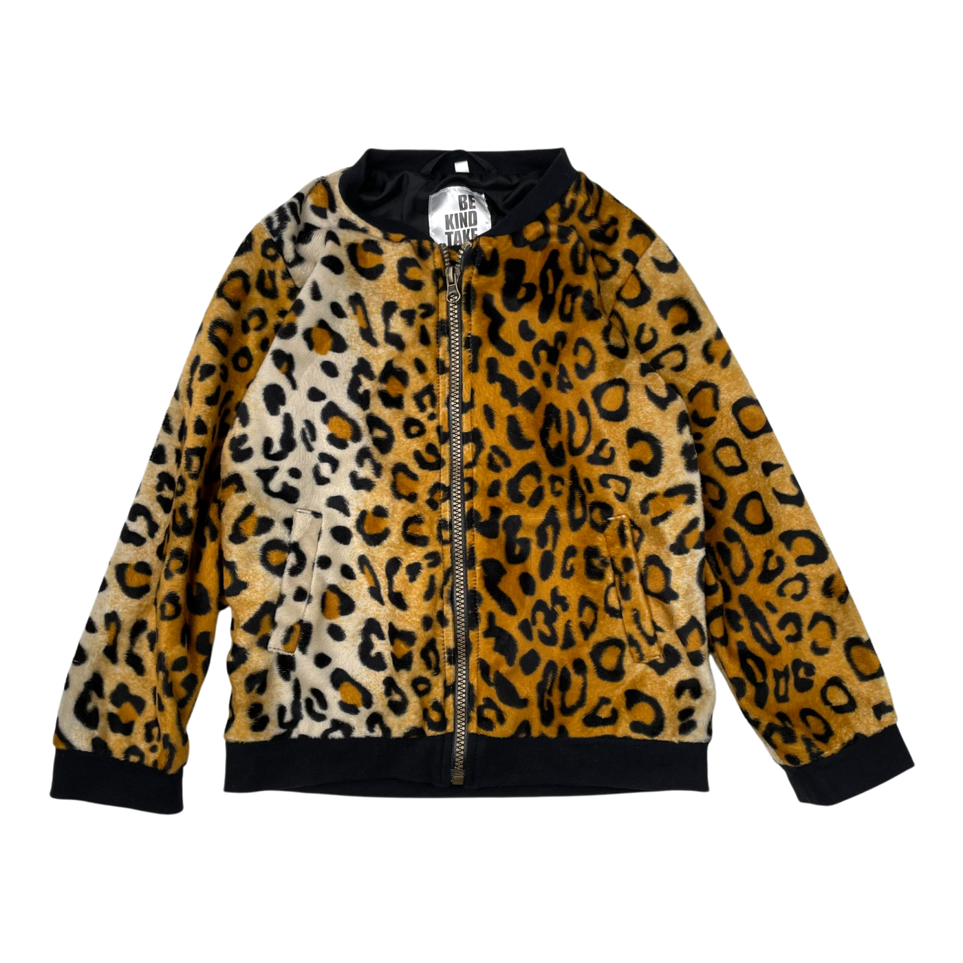 Vimma faux fur bomber jacket, lepard | 120cm