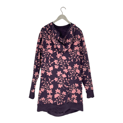 Blaa nursing hoodie, purple flowers | woman XL