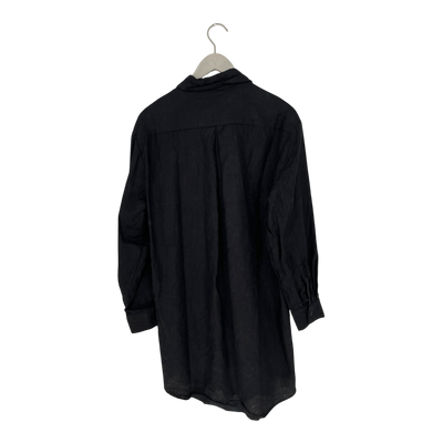 Nakoa linen button dress, black | woman XS/S