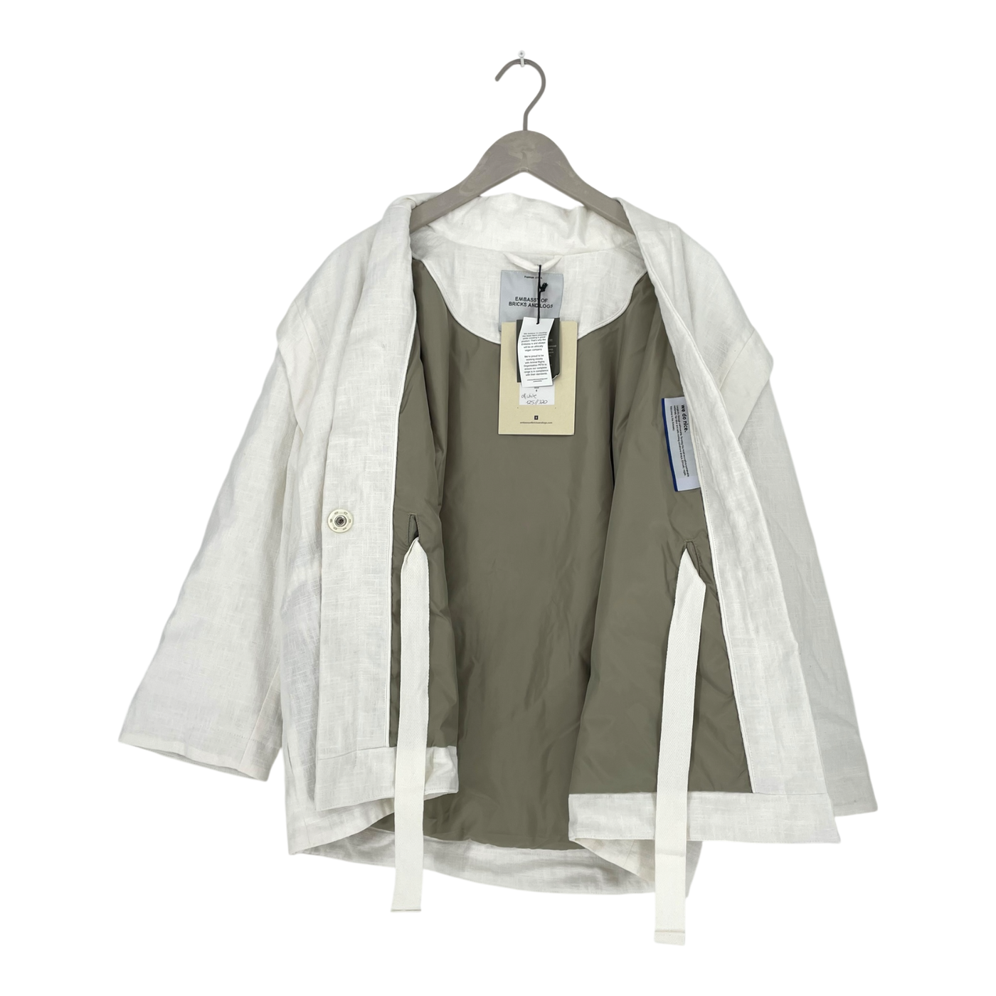 Embassy of Bricks and Logs ventura jacket, off-white | unisex S