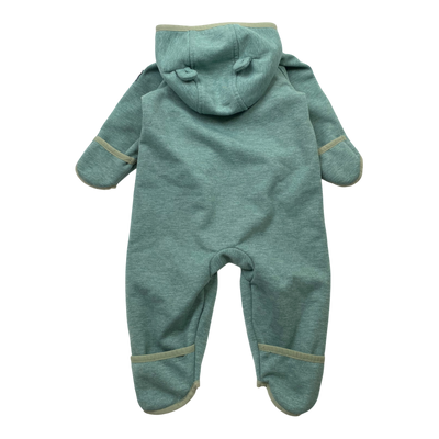 Polarn O. Pyret softshell jumpsuit, mint green | 68cm