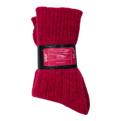 VIBAe Saana wool socks, raspberry | 40-42