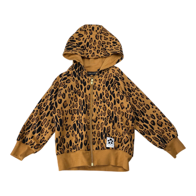 Mini Rodini zip hoodie, leopard | 104/110cm