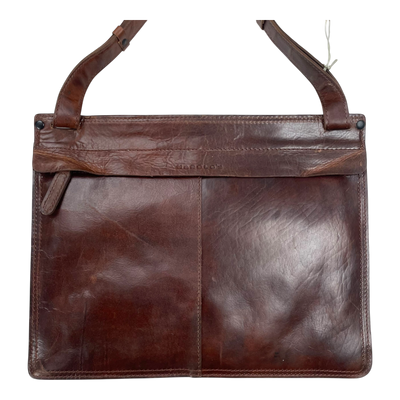 Harold's Bags leather aberdeen messenger bag, brown