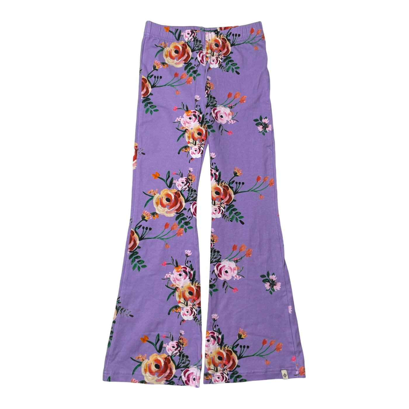 Kaiko flare leggings, lavender bloom | 128cm