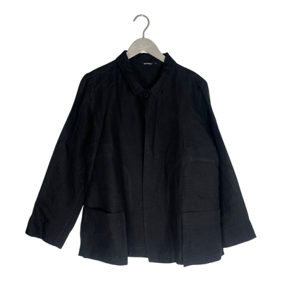 Marimekko linen shirt, black | woman S