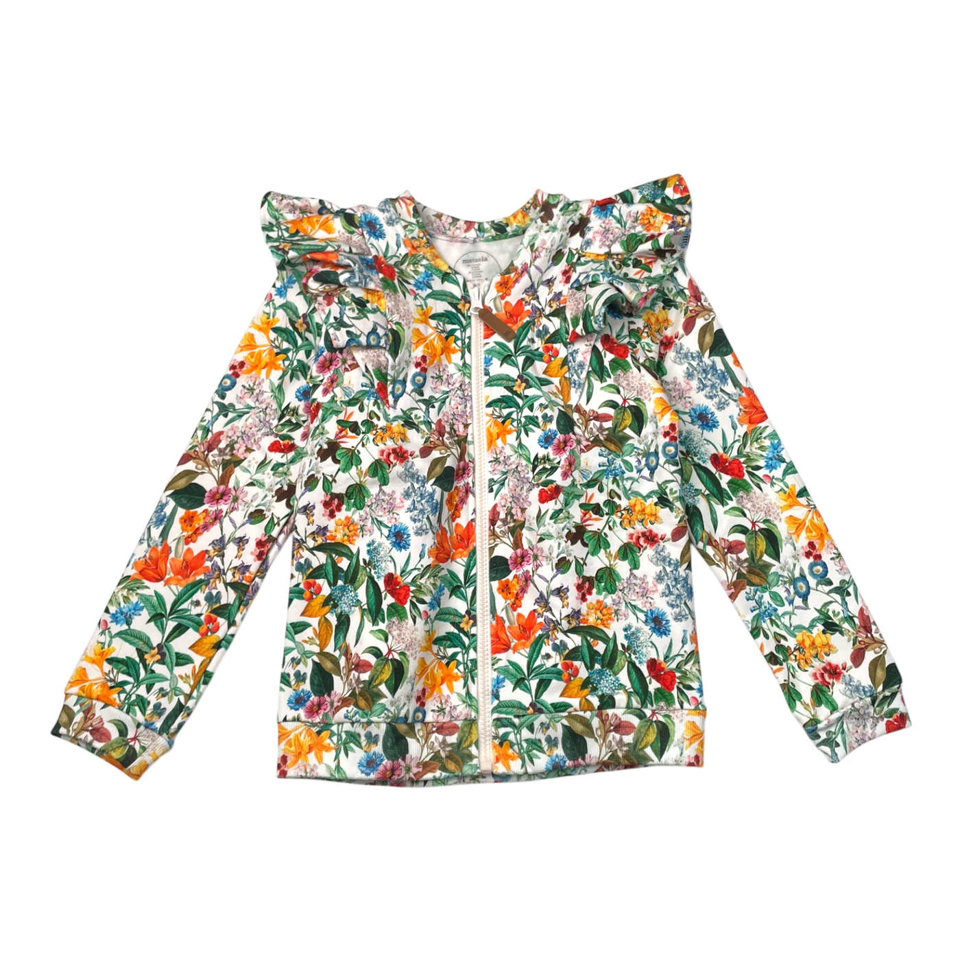 Metsola sweat jacket, flower | 134/140cm