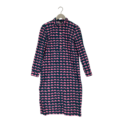 Marimekko flossi woven dress, slate grey and pink | woman 38