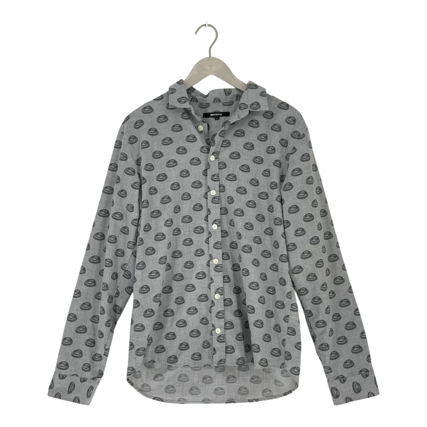 Makia button shirt, grey | man L