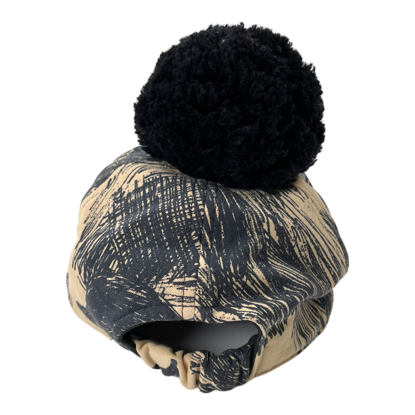 Papu cap with pom, abstract print | 5y