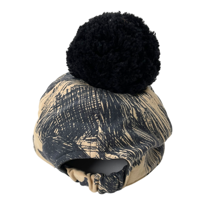 Papu cap with pom, abstract print | 5y