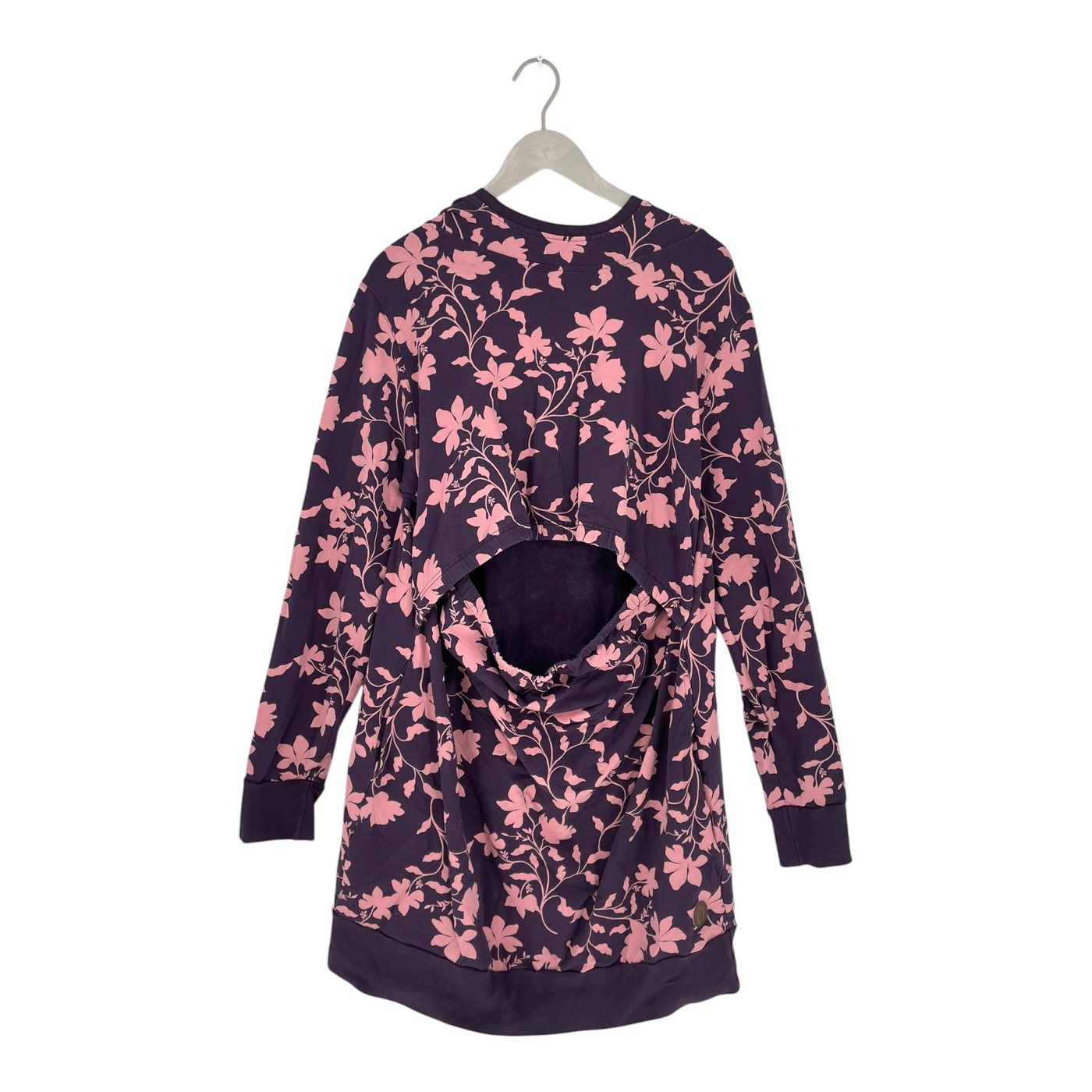 Blaa nursing hoodie, purple flowers | woman XL