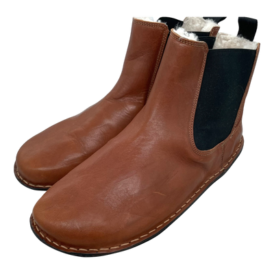 VIBAe Helsinki leather shearling boots, cognac brown | 42