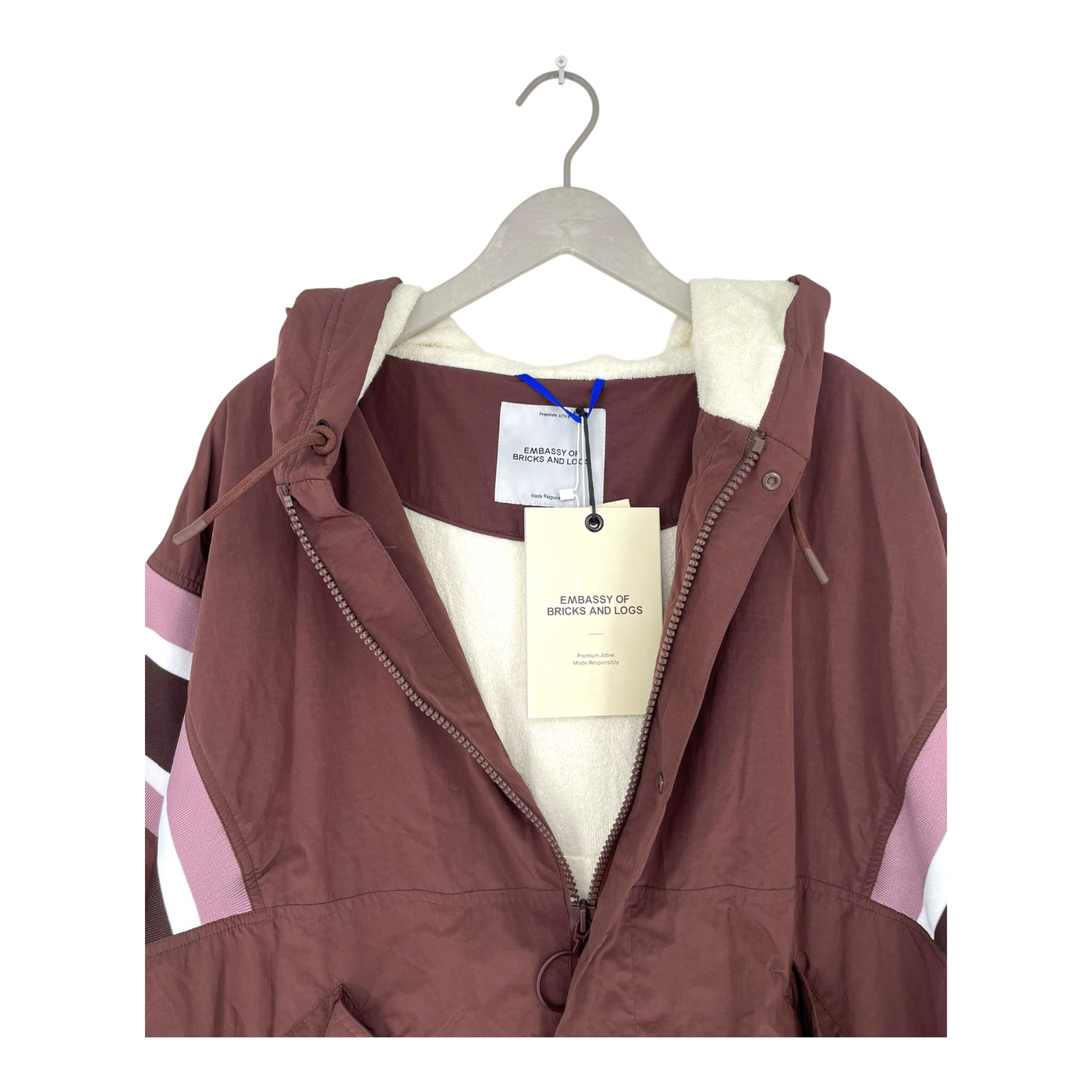 Embassy of Bricks and Logs covelo parka jacket, plum | unisex S