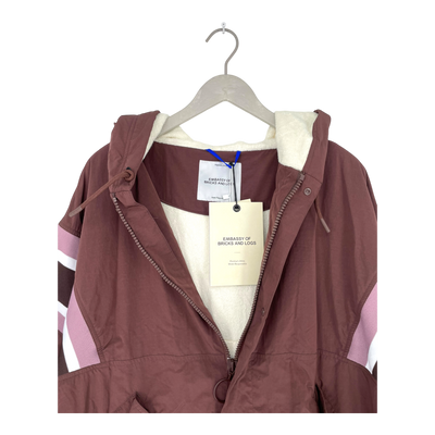 Embassy of Bricks and Logs covelo parka jacket, plum | unisex S