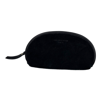 Holzrichter suede toiletry bag, black