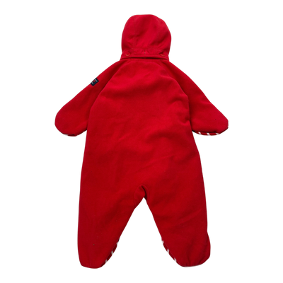 Polarn O. Pyret fleece softshell jumpsuit, red | 62cm