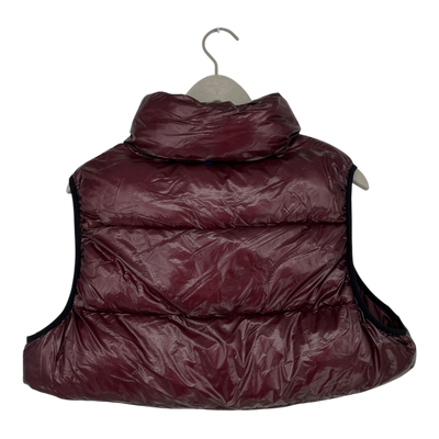 Embassy of Bricks and Logs vienna puffer vest, burgundy | unisex S