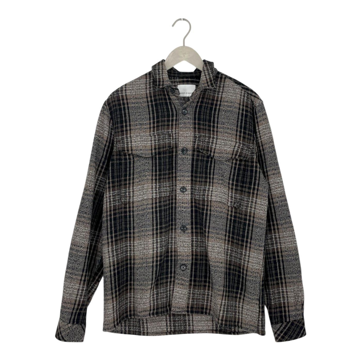 Samsøe Samsøe button shirt, brown | man L
