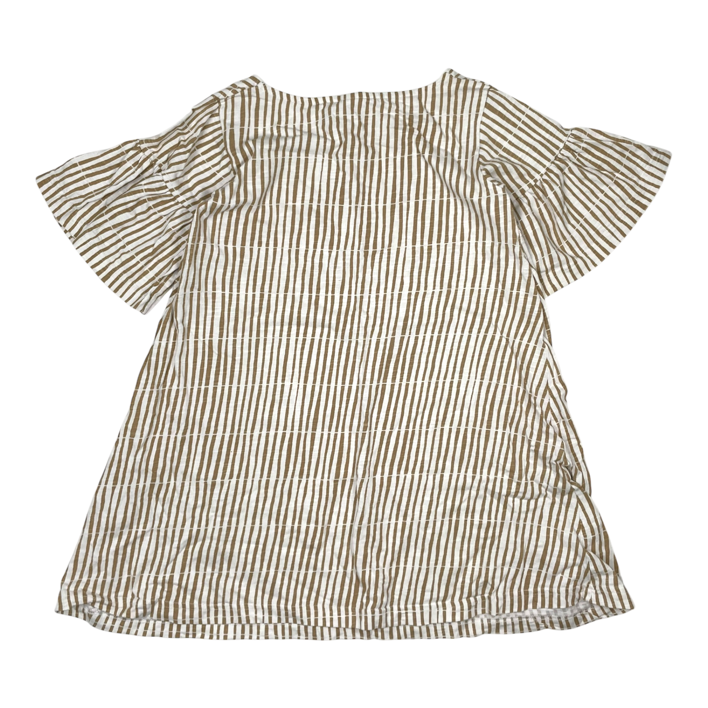 Mainio frill sleeve dress, stripes | 110/116cm