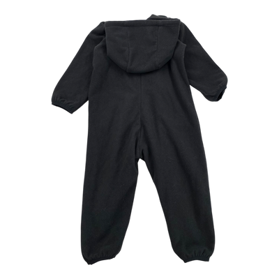 Mini Rodini fleece jumpsuit, black | 80/86cm