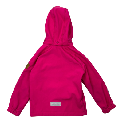 Reima vantti softshell jacket, bright pink | 98cm