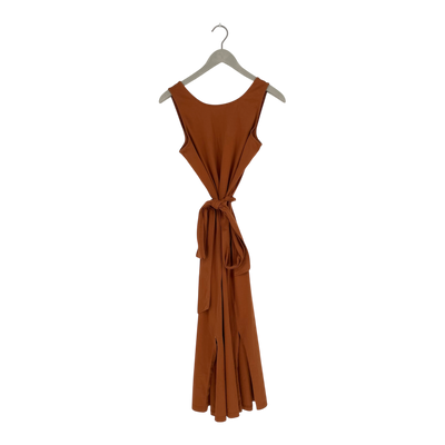 Kaiko belted tank midi dress, burnt orange | woman M