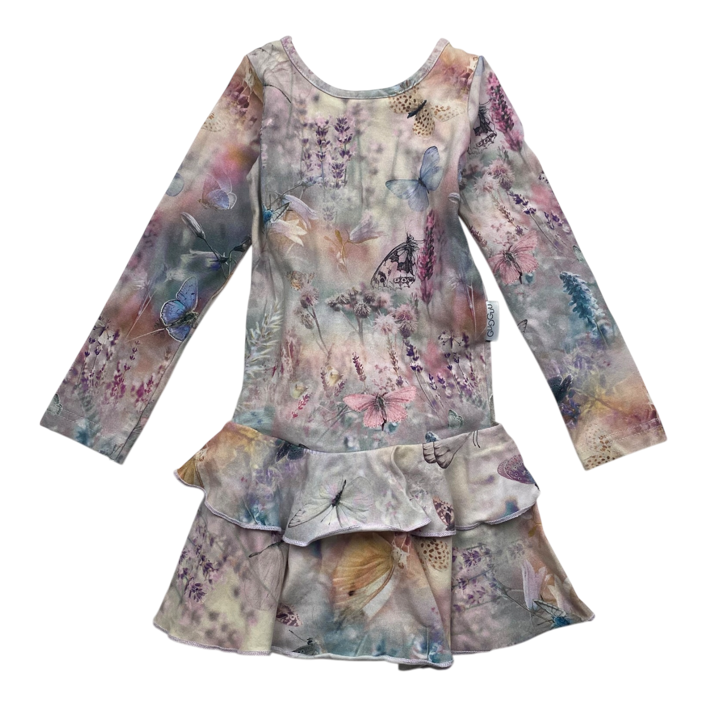 Gugguu frilla dress, butterfly | 80cm
