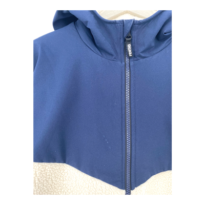 Reima samota teddy fleece jacket, dark blue/white | woman M