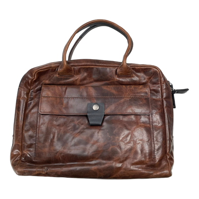 Harold's Bags ‭leather briefcase, cognac