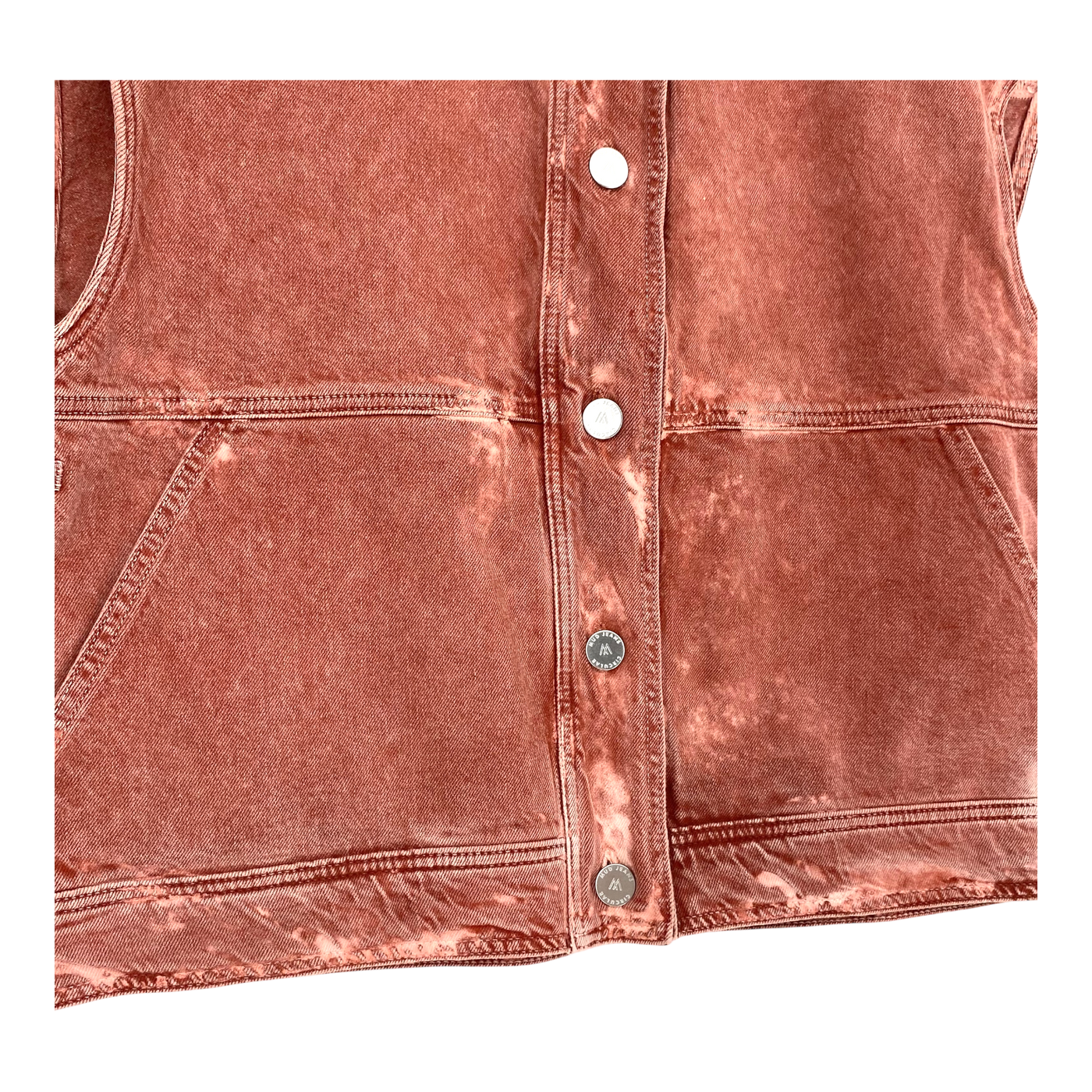 Mud Jeans vivian denim vest, brick | woman s