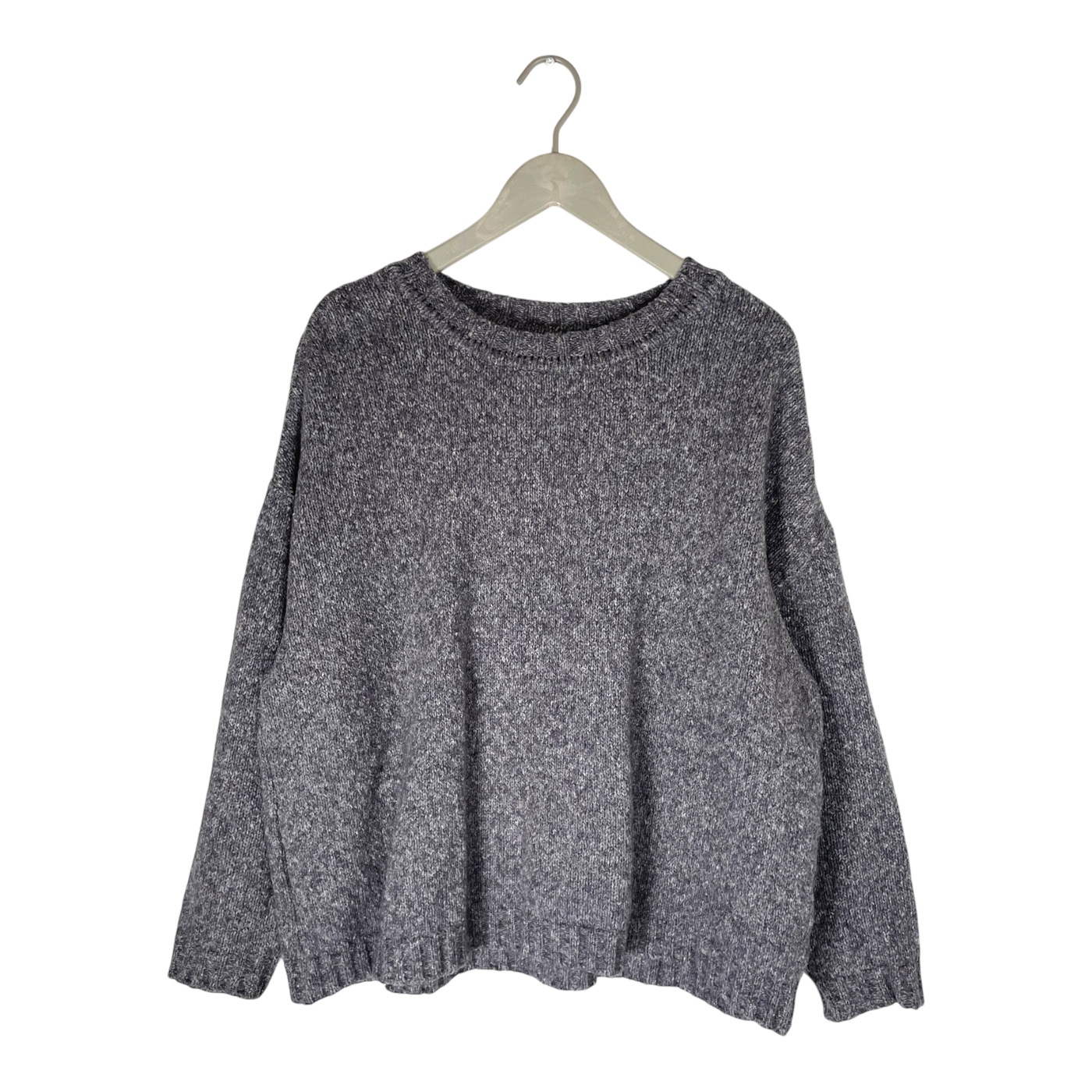 Papu fluffy knitted sweater, melange grey | woman XL/XXL