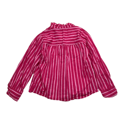 Marimekko collar shirt, pink stripes | 110cm