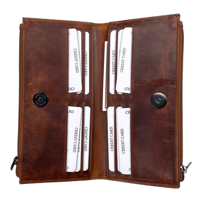 Holzrichter leather wallet, brown