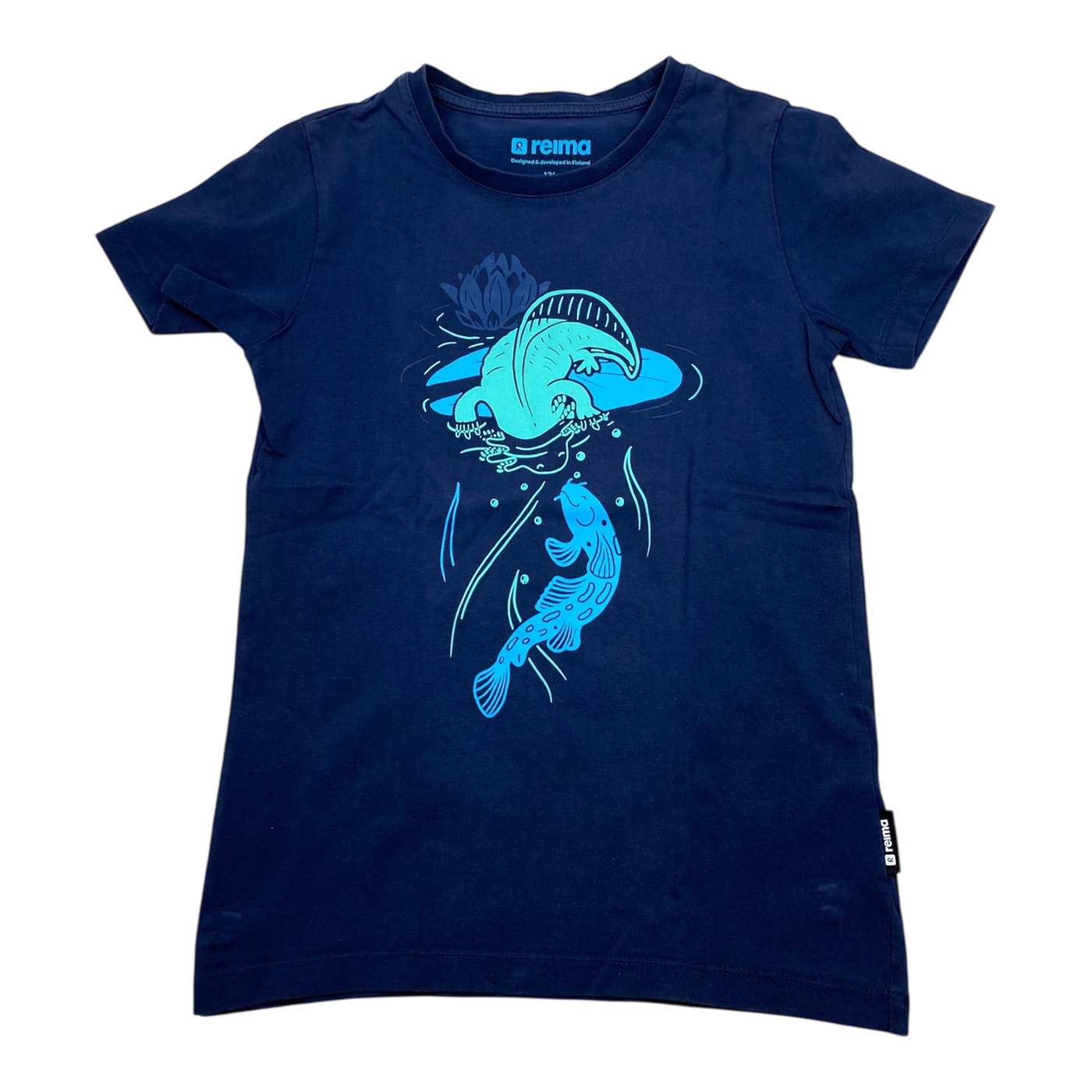 Reima t-shirt, navy blue | 134cm