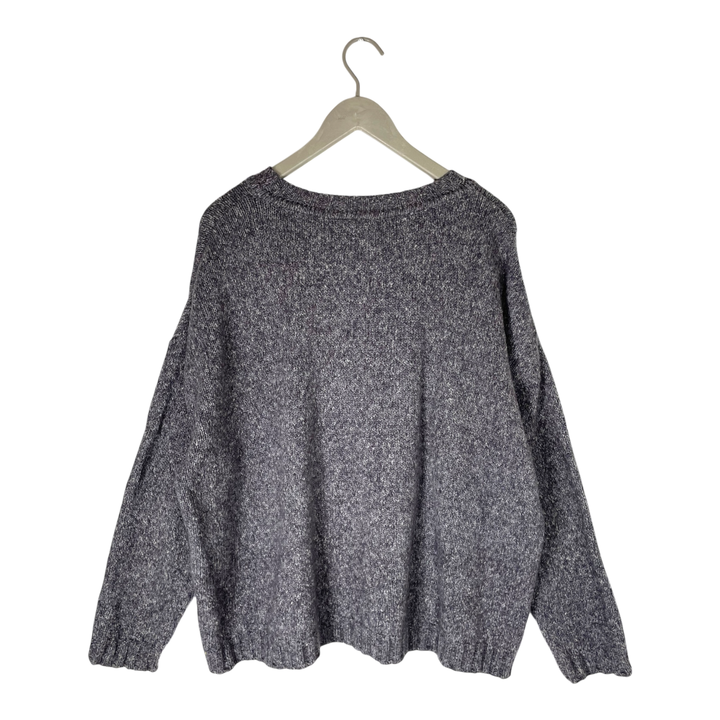 Papu fluffy knitted sweater, melange grey | woman XL/XXL