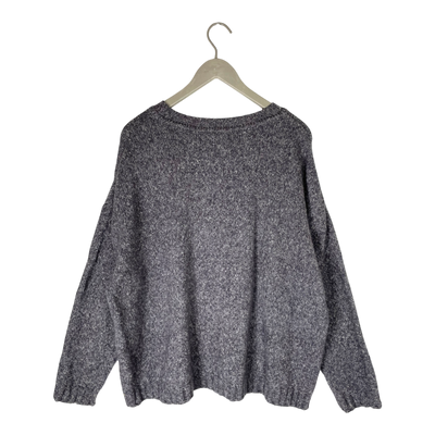 Papu fluffy knitted sweater, melange grey | woman XL/XXL