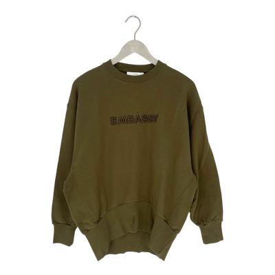 Embassy of Bricks and Logs sweatshirt, green | unisex S